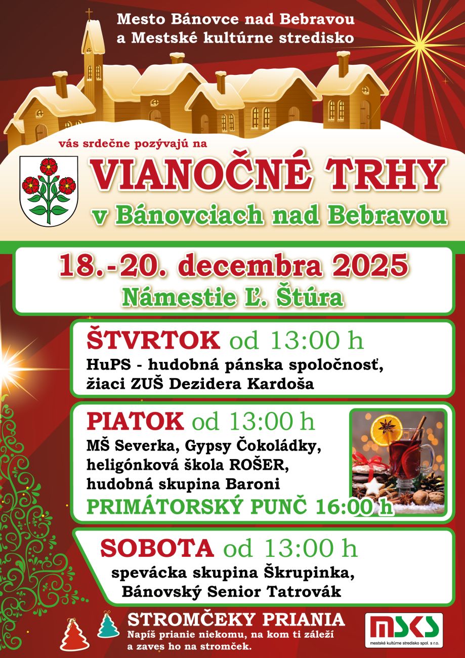 Vianočné trhy v Bánovciach nad Bebravou