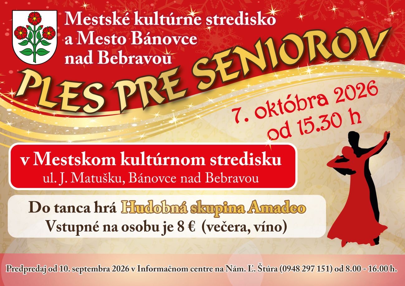 Ples pre seniorov Bánovce nad Bebravou