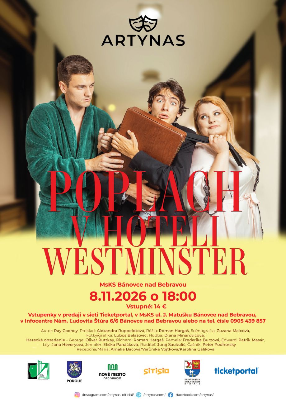 divadelná komédia Poplach v hoteli Westminster!