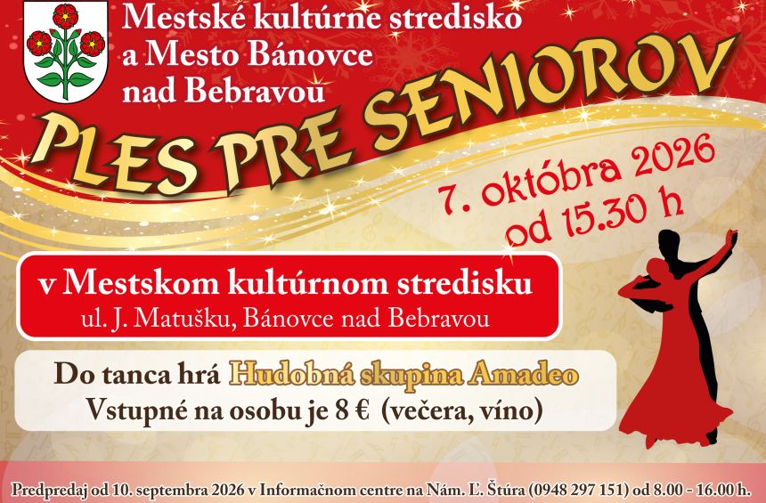 Ples pre seniorov Bánovce nad Bebravou